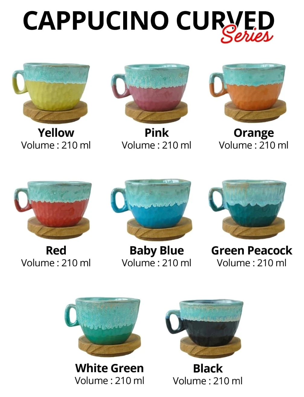 Cappuccino Curved Series ceramic collection