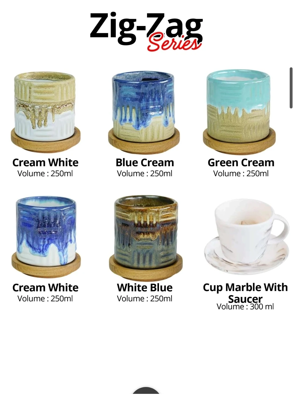 Zig-Zag Series ceramic collection