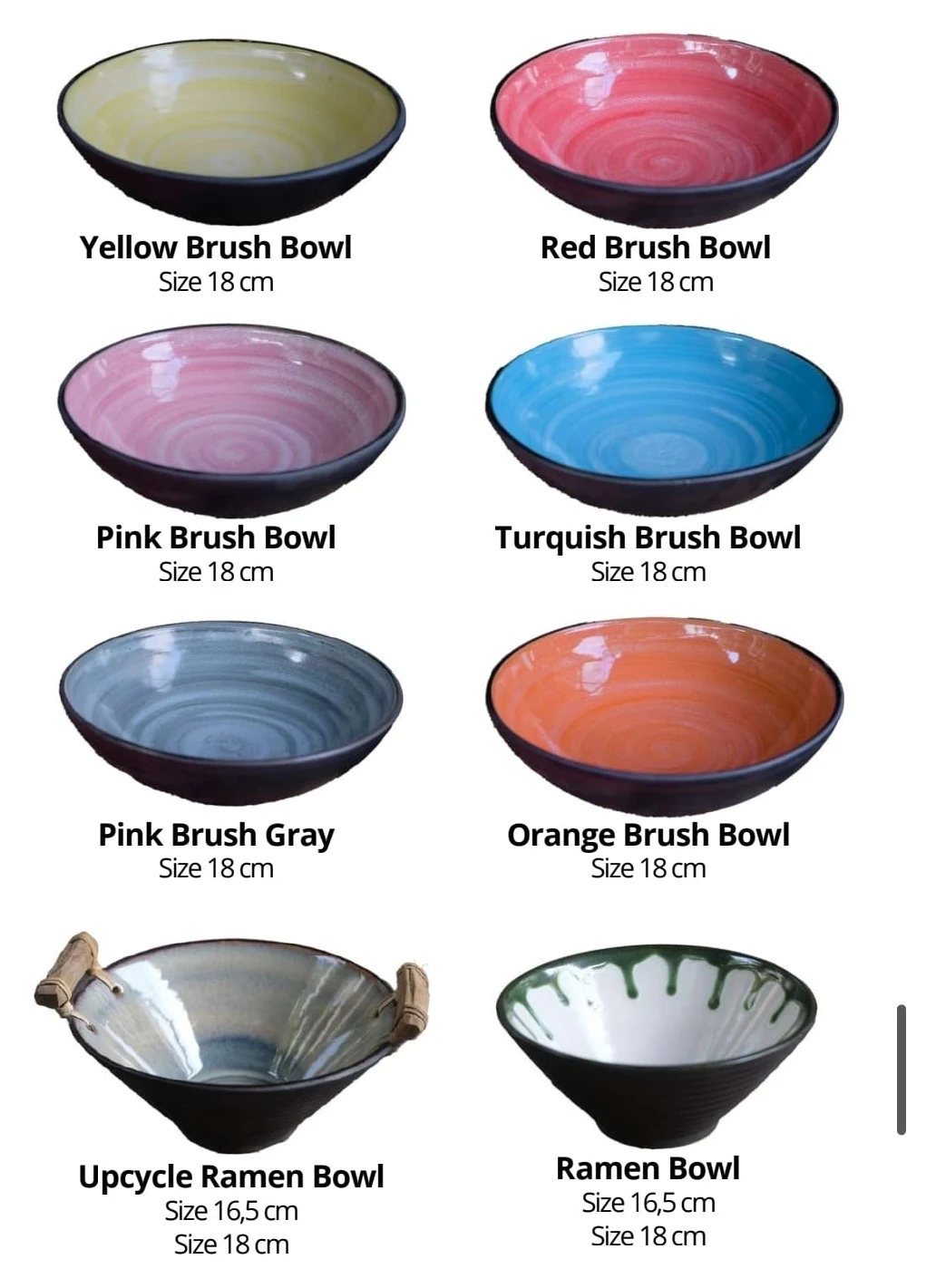 Brush Bowl & Ramen Collection ceramic collection