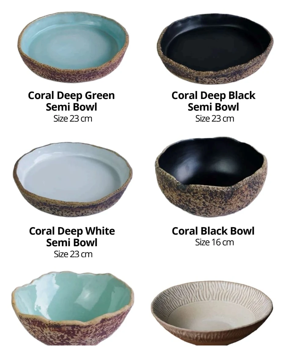 Coral Edge Bowl Collection ceramic collection