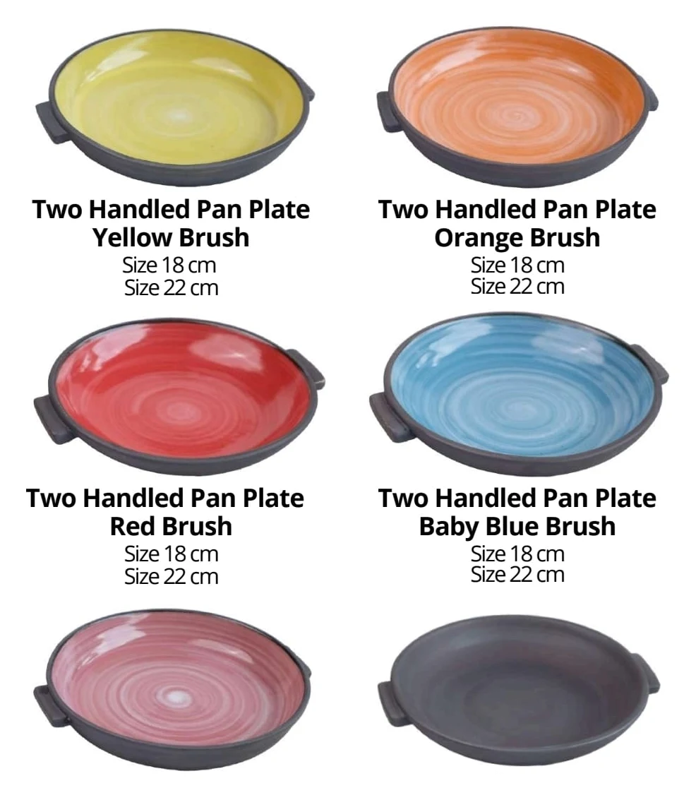Two-Handled Pan Plate Collection ceramic collection