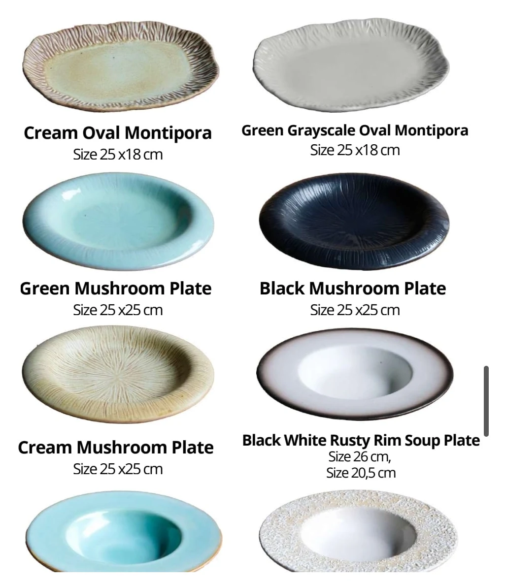 Mushroom & Soup Plate Collection ceramic collection