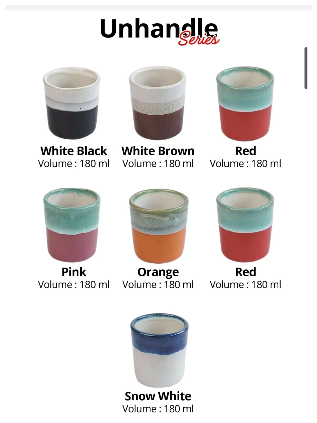 Unhandle Series ceramic collection
